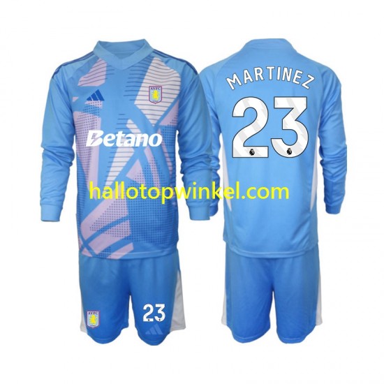 Aston Villa Voetbalshirt Emiliano Martinez 23 Doelman Kleuters/Kids Derde Tenue 2024-2025 Lange Mouw