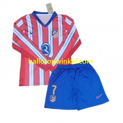 Atlético Madrid Voetbalshirt Antoine Griezmann 7 Kleuters/Kids Thuis Tenue 2024-2025 Lange Mouw