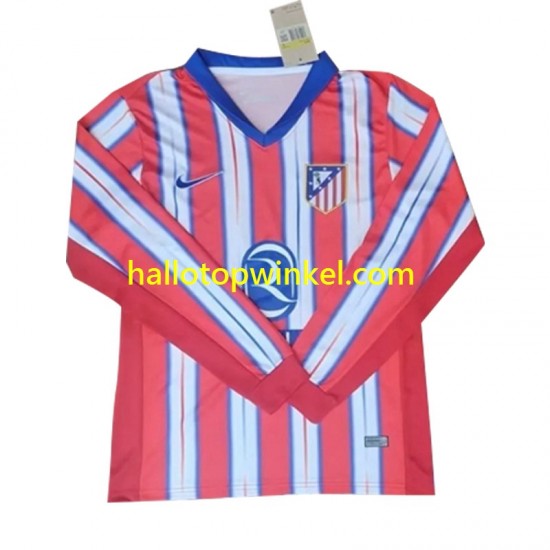 Atlético Madrid Voetbalshirt Heren Thuis Tenue 2024-2025 Lange Mouw