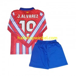 Atlético Madrid Voetbalshirt Julian Alvarez 19 Kleuters/Kids Thuis Tenue 2024-2025 Lange Mouw