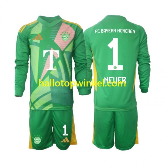 FC Bayern München Voetbalshirt Manuel Neuer 1 Doelman Kleuters/Kids Vierde Tenue 2024-2025 Lange Mouw