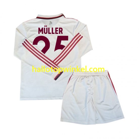 FC Bayern München Voetbalshirt Muller 25 Kleuters/Kids Derde Tenue 2024-2025 Lange Mouw