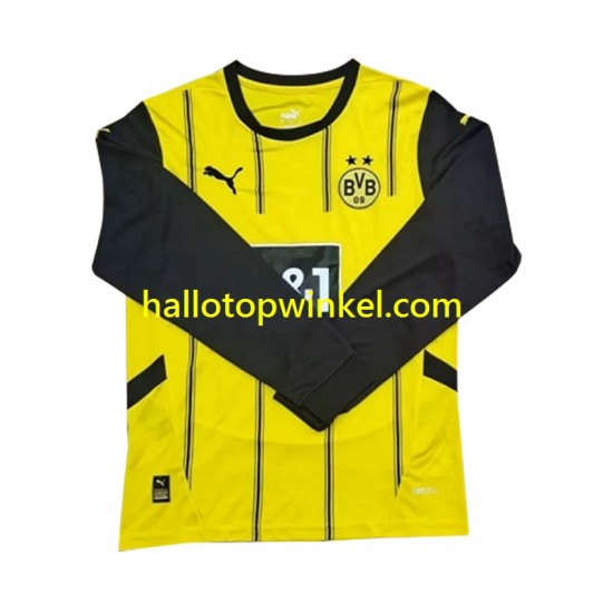 Borussia Dortmund Voetbalshirt Heren Thuis Tenue 2024-2025 Lange Mouw
