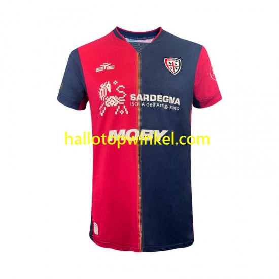 Cagliari Voetbalshirt Heren Thuis Tenue 2024-2025 Korte Mouw