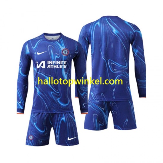 Chelsea Voetbalshirt Kleuters/Kids Thuis Tenue 2024-2025 Lange Mouw