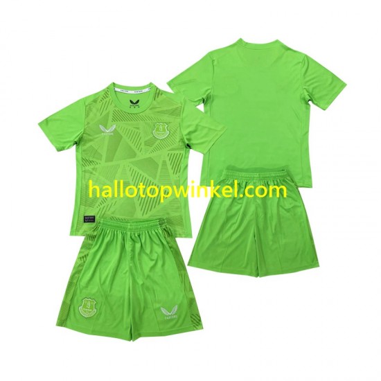 Everton Voetbalshirt Doelman Kleuters/Kids Thuis Tenue 2024-2025 Korte Mouw