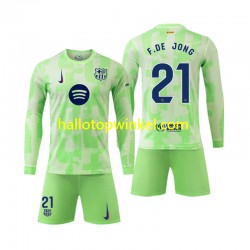 FC Barcelona Voetbalshirt F DE JONG 21 Kleuters/Kids Derde Tenue 2024-2025 Lange Mouw