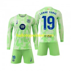 FC Barcelona Voetbalshirt Lamine Yamal 19 Kleuters/Kids Derde Tenue 2024-2025 Lange Mouw