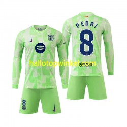 FC Barcelona Voetbalshirt Pedri 8 Kleuters/Kids Derde Tenue 2024-2025 Lange Mouw