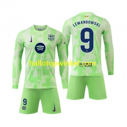 FC Barcelona Voetbalshirt Robert Lewandowski 9 Kleuters/Kids Derde Tenue 2024-2025 Lange Mouw