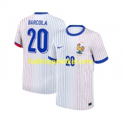 Frankrijk Voetbalshirt Bradley Barcola 20 Heren Uit Tenue 2024 Korte Mouw