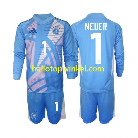 Duitsland Voetbalshirt Manuel Neuer 1 Doelman Kleuters/Kids Vierde Tenue 2024-2025 Lange Mouw