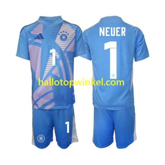 Duitsland Voetbalshirt Manuel Neuer 1 Doelman Kleuters/Kids Vierde Tenue 2024-2025 Korte Mouw
