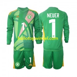 Duitsland Voetbalshirt Manuel Neuer 1 Doelman Kleuters/Kids Derde Tenue 2024-2025 Lange Mouw