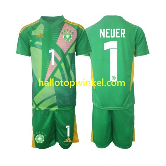 Duitsland Voetbalshirt Manuel Neuer 1 Doelman Kleuters/Kids Derde Tenue 2024-2025 Korte Mouw