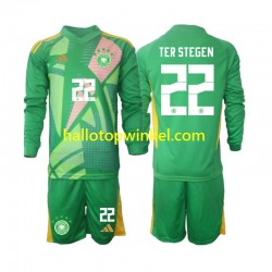 Duitsland Voetbalshirt Ter Stegen 22 Doelman Kleuters/Kids Derde Tenue 2024-2025 Lange Mouw