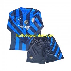 Inter Milan Voetbalshirt Kleuters/Kids Thuis Tenue 2024-2025 Lange Mouw