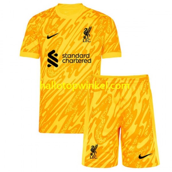 Liverpool Voetbalshirt Doelman Kleuters/Kids Vierde Tenue 2024-2025 Korte Mouw