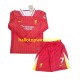 Liverpool Voetbalshirt Luis Diaz 7 Kleuters/Kids Thuis Tenue 2024-2025 Lange Mouw
