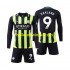Manchester City Voetbalshirt Erling Haaland 9 Kleuters/Kids Uit Tenue 2024-2025 Lange Mouw