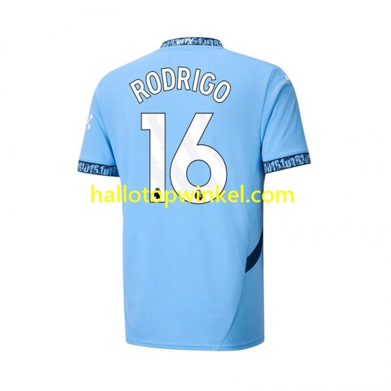 Manchester City Voetbalshirt RODRIGO 16 Heren Thuis Tenue 2024-2025 Korte Mouw