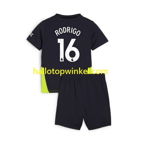 Manchester City Voetbalshirt RODRIGO 16 Kleuters/Kids Uit Tenue 2024-2025 Korte Mouw