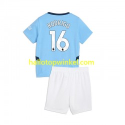 Manchester City Voetbalshirt RODRIGO 16 Kleuters/Kids Thuis Tenue 2024-2025 Korte Mouw