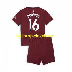 Manchester City Voetbalshirt RODRIGO 16 Kleuters/Kids Derde Tenue 2024-2025 Korte Mouw