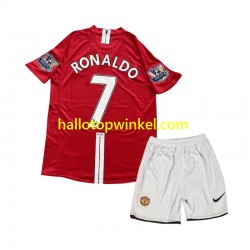 Manchester United Voetbalshirt Cristiano Ronaldo 7 2007 Retro Kleuters/Kids Thuis Tenue Korte Mouw