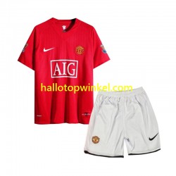 Manchester United Voetbalshirt 2007 Retro Kleuters/Kids Thuis Tenue Korte Mouw