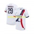 Paris Saint-Germain Voetbalshirt Bradley Barcola 29 Heren Uit Tenue 2024-2025 Korte Mouw