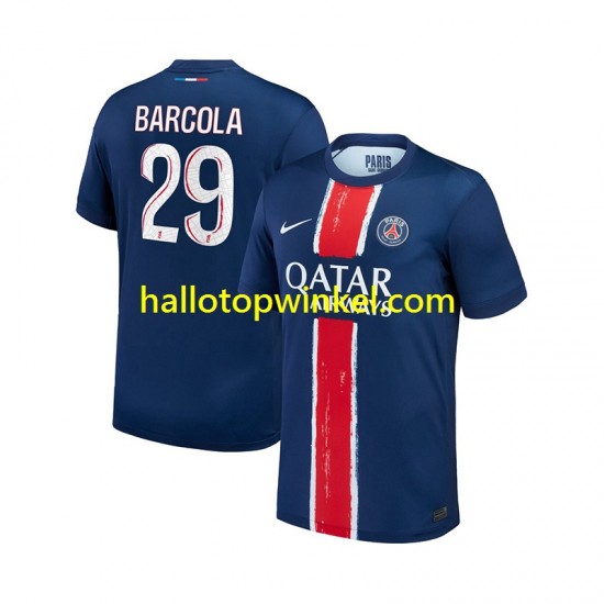 Paris Saint-Germain Voetbalshirt Bradley Barcola 29 Heren Thuis Tenue 2024-2025 Korte Mouw