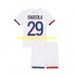 Paris Saint-Germain Voetbalshirt Bradley Barcola 29 Kleuters/Kids Uit Tenue 2024-2025 Korte Mouw
