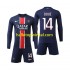 Paris Saint-Germain Voetbalshirt D Doue 14 Kleuters/Kids Thuis Tenue 2024-2025 Lange Mouw