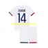 Paris Saint-Germain Voetbalshirt Desire Doue 14 Kleuters/Kids Uit Tenue 2024-2025 Korte Mouw
