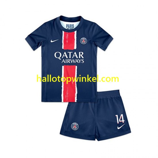 Paris Saint-Germain Voetbalshirt Desire Doue 14 Kleuters/Kids Thuis Tenue 2024-2025 Korte Mouw