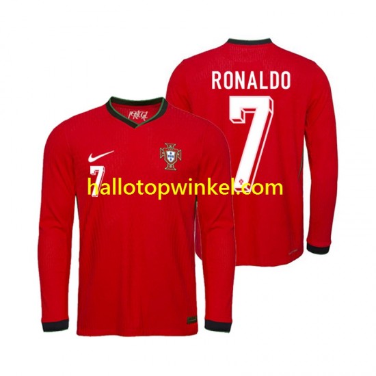 Portugal Voetbalshirt Ronaldo 7 Heren Thuis Tenue Euro 2024 Lange Mouw