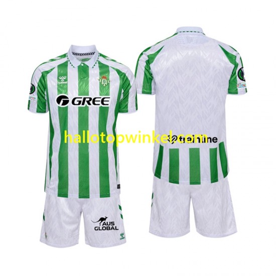 Real Betis Voetbalshirt Kleuters/Kids Thuis Tenue 2024-2025 Korte Mouw