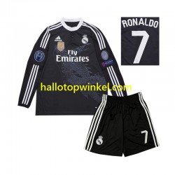 Real Madrid Voetbalshirt Cristiano Ronaldo 7 2014 Retro Kleuters/Kids Derde Tenue Lange Mouw