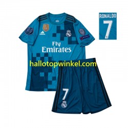 Real Madrid Voetbalshirt Cristiano Ronaldo 7 2017 Retro Kleuters/Kids Derde Tenue Korte Mouw