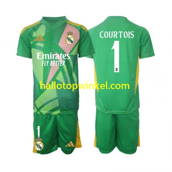 Real Madrid Voetbalshirt Thibaut Courtois 1 Doelman Kleuters/Kids Derde Tenue 2024-2025 Korte Mouw