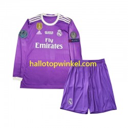 Real Madrid Voetbalshirt 2016 Retro Kleuters/Kids Uit Tenue Lange Mouw