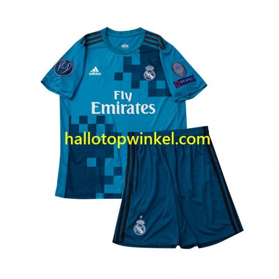 Real Madrid Voetbalshirt 2017 Retro Kleuters/Kids Derde Tenue Korte Mouw