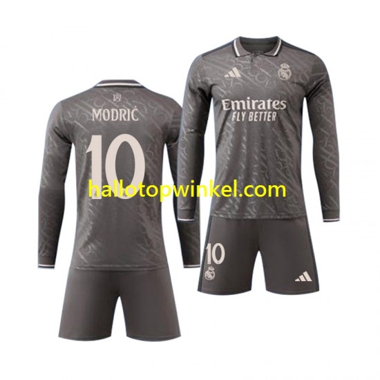 Real Madrid Voetbalshirt Modrić Luka 10 Kleuters/Kids Derde Tenue 2024-2025 Lange Mouw