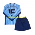 Voetbalshirt Tottenham Spurs Bergvall 15 Kleuters/Kids Uit Tenue 2024-2025 Lange Mouw
