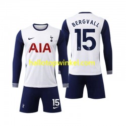 Voetbalshirt Tottenham Spurs Bergvall 15 Kleuters/Kids Thuis Tenue 2024-2025 Lange Mouw