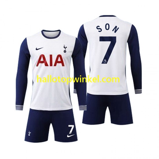 Voetbalshirt Tottenham Spurs Son 7 Kleuters/Kids Thuis Tenue 2024-2025 Lange Mouw
