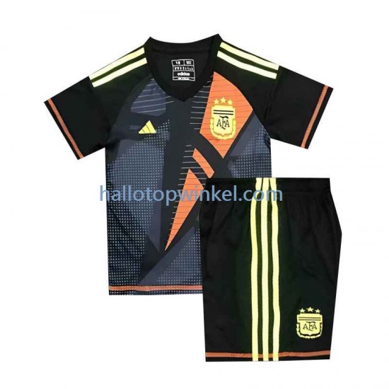 Argentinië Voetbalshirt Doelman Kleuters/Kids Thuis Tenue Euro 2024 Korte Mouw