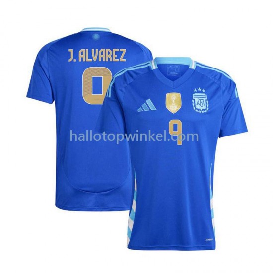 Argentinië Voetbalshirt Julian Alvarez 9 Heren Uit Tenue 2024 Korte Mouw