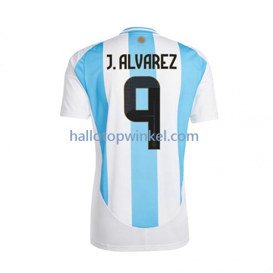 Argentinië Voetbalshirt Julian Alvarez 9 Heren Thuis Tenue 2024 Korte Mouw